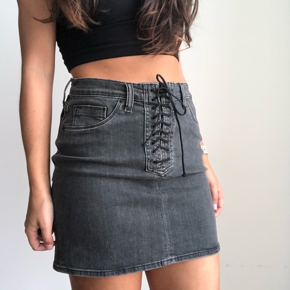 Hudson Jeans Dresses & Skirts - NWT Hudson Jeans Bullocks High Rise Lace-Up Skirt